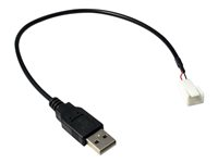 Inter-Tech - strömkabel till fläkt - USB (endast ström) till 3-stifts fläktkontakt - 30 cm 88885450