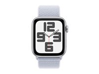 Apple Watch SE (GPS) 2a generation - silveraluminium - smart klocka med sportögla - blå moln - 32 GB MXET3QN/A