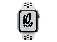 Apple Watch Nike SE (GPS + Cellular) - silveraluminium - smart klocka med Nike sportband - ren platina/svart - 32 GB MKT63B/A
