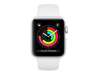Apple Watch Series 3 (GPS) - silveraluminium - smart klocka med sportband - vit - 8 GB MTF22B/A