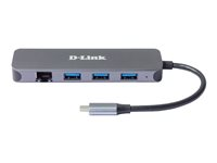 D-Link DUB-2334 - dockningsstation - USB-C - HDMI - 1GbE DUB-2334