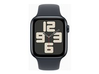 Apple Watch SE (GPS + Cellular) 2a generation - midnattsaluminium - smart klocka med sportband - midnatt - 32 GB MXGL3QN/A