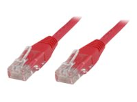 MicroConnect nätverkskabel - 15 m - röd UTP515R