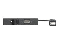 Extron Architectural Adapter Plate One USB A Female to Female on 10" Pigtail, One RJ-45 Female to Female Barrel - Data - modulkontaktplatta med insnäppsfästen 70-609-12