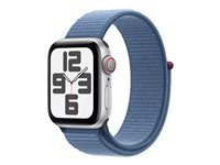 Apple Watch SE (GPS + Cellular) 2a generation - silveraluminium - smart klocka med sportögla - winter blue - 32 GB MRGQ3DH/A