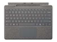 Microsoft Surface Pro Keyboard - tangentbord - med pekdyna, accelerometer, Förvarings- och laddningsfack för Surface Slim Pen 2 - platina Inmatningsenhet 8XB-00194