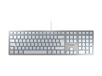 CHERRY KC 6000 SLIM FOR MAC - tangentbord - hela norden - silver Inmatningsenhet JK-1610PN-1