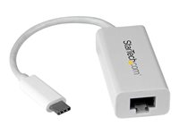 StarTech.com USB-C till Gigabit-nätverksadapter - USB 3.1 Gen 1 (5 Gbps) - vit - nätverksadapter - USB-C - Gigabit Ethernet US1GC30W
