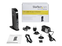 StarTech.com USB 3.0-dockningsstation för dubbla skärmar med HDMI - DVI - 6 USB-portar - dockningsstation - USB - 1GbE USB3SDOCKHD