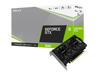 PNY GeForce GTX 1650 Dual Fan - grafikkort - GF GTX 1650 - 4 GB VCG16504D6DFPPB