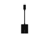 Belkin Connect Audio + Charge - USB-C till USB-C-hörlurar/laddningsadapter - ljud/USB - 14 m F7U081BTBLK