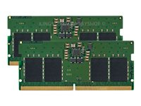 Kingston - DDR5 - sats - 16 GB: 2 x 8 GB - SO DIMM 262-pin - 4800 MHz / PC5-38400 - ej buffrad KCP548SS6K2-16