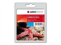AgfaPhoto - cyan - kompatibel - bläckpatron (alternativ för: Canon 2934B001, Canon CLI-521C) APCCLI521CD