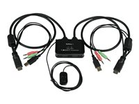 StarTech.com 2 Port USB HDMI Cable KVM Switch with Audio and Remote Switch - USB Powered KVM with HDMI - Dual Port HDMI KVM Switch (SV211HDUA) - omkopplare för tangentbord/video/mus/ljud - 2 portar SV211HDUA