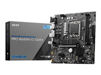 MSI PRO B660M-G DDR4 - moderkort - micro ATX - LGA1700-uttag - B660 7D45-001R