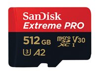 SanDisk Extreme Pro - flash-minneskort - 512 GB - mikroSDXC UHS-I SDSQXCD-512G-GN6MA