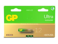 GP Ultra batteri - 12 x AAA - alkaliskt 151447