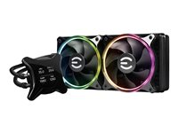 EVGA CLCx Series - kylsystem med vätska till processorn - med LCD-display 400-HY-CX24-V1