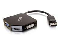 C2G DisplayPort to HDMI, VGA, DVI Adapter Converter - M/F - videokonverterare - svart 54340