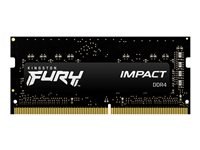 Kingston FURY Impact - DDR4 - sats - 32 GB: 2 x 16 GB - SO DIMM 260-pin - 2666 MHz / PC4-21300 - ej buffrad KF426S15IB1K2/32