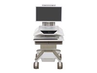 Ergotron CareFit Pro vagn - Electric Lift - för LCD-skärm/tangentbord/mus/processor - vit, varmt grå - TAA-kompatibel C52-22A1-C