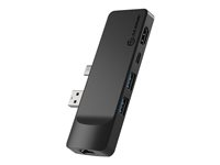 ALOGIC Portable Hub 5-in-1 - dockningsstation - USB-C / USB 3.0 - HDMI - 1GbE SP7PBLH-BLK