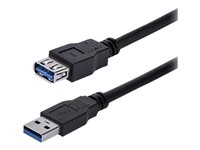 StarTech.com 1m Black SuperSpeed USB 3.0 Extension Cable A to A - Male to Female USB 3 Extension Cable Cord 1 m (USB3SEXT1MBK) - USB-förlängningskabel - USB typ A till USB typ A - 1 m USB3SEXT1MBK