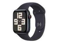 Apple Watch SE (GPS + Cellular) 2a generation - midnattsaluminium - smart klocka med sportband - midnatt - 32 GB MRH53QP/A