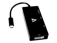 V7 V7UC-DPHDVGADVI-BLK - videokort - DisplayPort / HDMI / DVI / VGA / USB V7UC-DPHDVGADVI-BLK