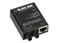 Black Box Micro Mini Media Converter - fibermediekonverterare - 10Mb LAN, 100Mb LAN, GigE - TAA-kompatibel LMC4001A