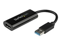 StarTech.com USB 3.0 till HDMI-adapter - 1080p (1920x1200) - Tunn/kompakt USB Type-A till HDMI-skärmadapterkonverterare - Externt video- och grafikkort - Svart - Endast Windows - adapterkabel - HDMI / USB - TAA-kompatibel - 19 cm USB32HDES