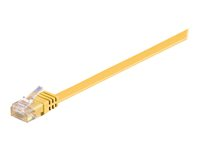 MicroConnect nätverkskabel - 1 m - gul V-UTP601Y-FLAT