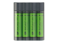 GP GPX411 Charge AnyWay batteriladdare - med batteri - 4 - NiMH - USB 202222