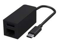 Microsoft Surface USB-C to Ethernet and USB Adapter - nätverks-/USB-adapter - USB-C 3.1 - Gigabit Ethernet x 1 + USB 3.1 x 1 JWM-00003