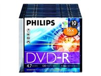 Philips DM4S6S10F - DVD-R x 10 - 4.7 GB - lagringsmedier DM4S6S10F/00