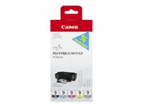 Canon PGI-9 PBK/C/M/Y/GY Multi-Pack - 5-pack - grå, gul, cyan, magenta, foto-svart - original - bläcktank 1034B013