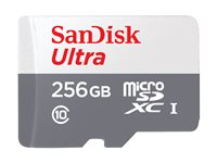 SanDisk Ultra - flash-minneskort - 256 GB - mikroSDXC UHS-I SDSQUNR-256G-GN3MN