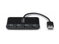 StarTech.com 4-Port USB 2.0 Hub, USB Bus Powered, Small Travel Mini USB Hub, USB 2.0 Splitter, Multi-Port Portable USB Hub, 480Mbps, Overcurrent Protection (OCP) - hubb - 4 portar ST4200MINI2-USB-HUB