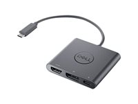 Dell Adapter USB-C to HDMI/DP with Power Pass-Through - videokort - DisplayPort / HDMI / USB - 18 cm DBQAUANBC070