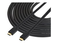 StarTech.com 15 m HDMI 2.0-kabel - 4K 60 Hz aktiv HDMI-kabel - CL2-klassad för vägginstallation - UHD-HDMI-kabel med hög hastighet och lång hållbarhet - HDR, 18 Gbps - Hane-till-hane-sladd - Svart - HDMI-kabel - 15 m HD2MM15MA