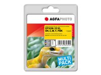 AgfaPhoto - 5-pack - svart, gul, cyan, magenta, foto-svart - kompatibel - bläckpatron APET336SETD