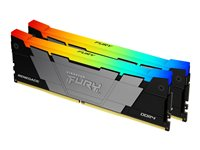 Kingston FURY Renegade RGB - DDR5 - sats - 64 GB: 2 x 32 GB - DIMM 288-pin - 6400 MHz / PC5-51200 - ej buffrad KF564C32RSAK2-64