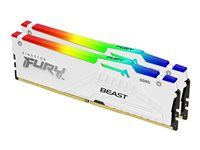 Kingston FURY Beast RGB - DDR4 - sats - 64 GB: 2 x 32 GB - DIMM 288-pin - 6400 MHz / PC5-51200 - ej buffrad KF564C32BWEAK2-64