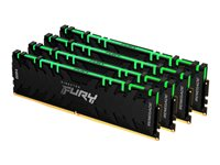 Kingston FURY Renegade RGB - DDR4 - sats - 32 GB: 4 x 8 GB - DIMM 288-pin - 3200 MHz / PC4-25600 - ej buffrad KF432C16RBAK4/32