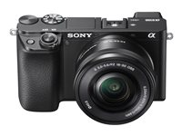 Sony a6100 ILCE-6100Y - digitalkamera 16-50 mm och 55-210 mm linser ILCE6100YB.CEC