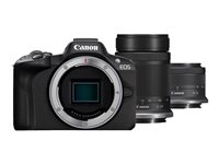 Canon EOS R50 - digitalkamera RF-S 18-45 mm F4,5-6,3 IS STM objektiv, 55-210 mm F5,0-7,1 IS STM objektiv 5811C023