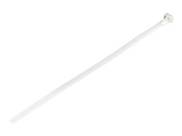 StarTech.com 10"(25cm) Reusable Cable Ties, 1/4"(7mm) wide, 2-1/2"(65mm) Bundle Dia. 50lb(22kg) Tensile Strength, Releasable Nylon Ties, Indoor/Outdoor, 94V-2/UL Listed, 100 Pack, White - Nylon 66 Plastic - TAA (CBMZTRB10) - kabelsamlare - TAA-kompatibel CBMZTRB10