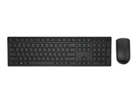 Dell KM636 - sats med tangentbord och mus - QWERTY - spansk - svart Inmatningsenhet 580-ADFV