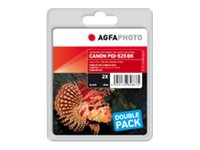 AgfaPhoto - 2-pack - svart - kompatibel - bläckpatron APCPGI525BDUOD