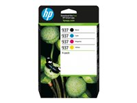 HP 937 - 4-pack - svart, cyan, magenta, gul - original - bläckpatron 6C400NE